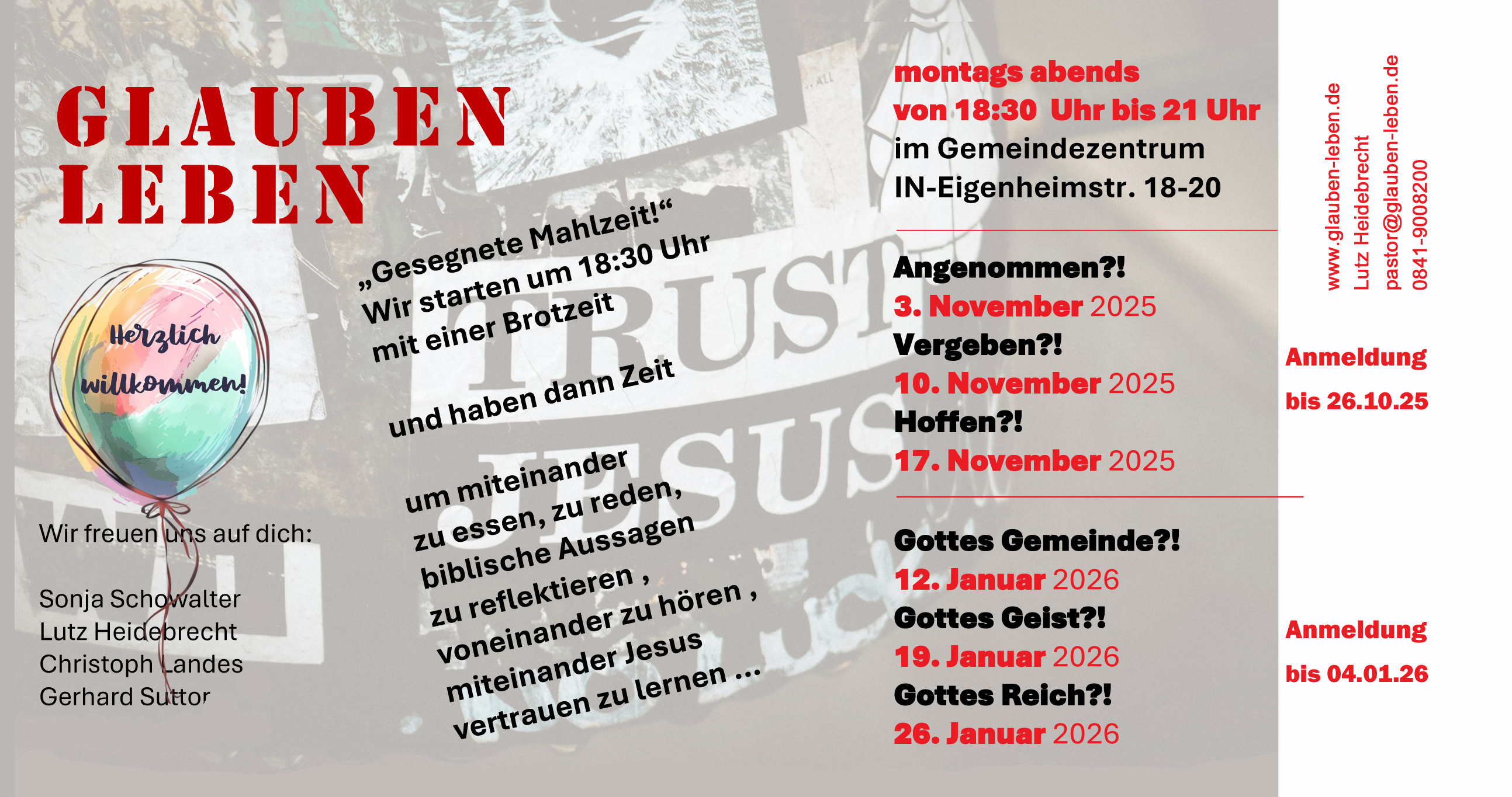 Terminliste GlaubenLeben